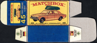Replika Box - Matchbox Regular Wheels - No.45 Ford Corsair & Boat