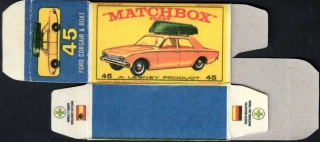 Replika Box - Matchbox Regular Wheels - No.45 Ford Corsair & Boat