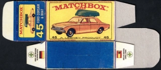 Replika Box - Matchbox Regular Wheels - No.45 Ford Corsair & Boat