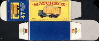 Replika Box - Matchbox Regular Wheels - No.47 D.A.F. Tipper Container Truck