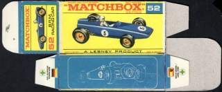 Replika Box - Matchbox Regular Wheels - No.52 B.R.M. Racing Car
