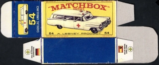 Replika Box - Matchbox Regular Wheels - No.54 Cadillac Ambulance