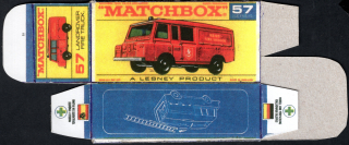 Replika Box - Matchbox Regular Wheels - No.57 Landrover Fire Truck