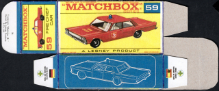 Replika Box - Matchbox Regular Wheels - No.59 Fire Chief Car