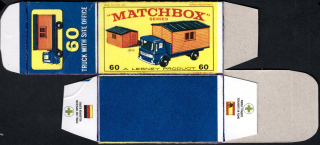 Replika Box - Matchbox Regular Wheels - No.60 Truck With Site Office