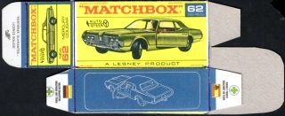 Replika Box - Matchbox Regular Wheels - No. 62 Mercury Cougar