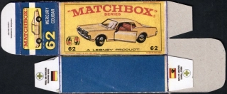 Replika Box - Matchbox Regular Wheels - No. 62 Mercury Cougar