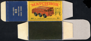Replika Box - Matchbox Regular Wheels - No. 63 Fire Fighting Crash Tender