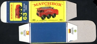 Replika Box - Matchbox Regular Wheels - No. 63 Fire Crash Tender