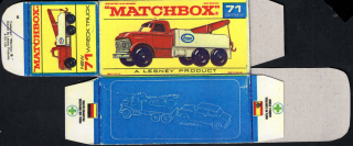Replika Box - Matchbox Regular Wheels - No.71 Wreck Truck