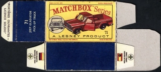 Replika Box - Matchbox Regular Wheels - No.71 Jeep Gladiator Pick-Up Truck