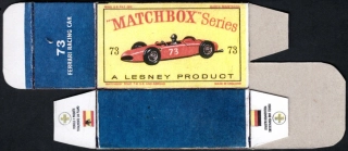 Replika Box - Matchbox Regular Wheels - No.73 Ferrari Racing Car