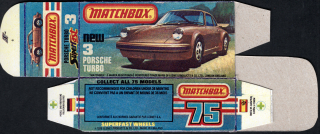 Replika Box - Matchbox Superfast - No.3 New Porsche Turbo