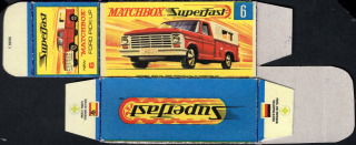 Replika Box - Matchbox Superfast - No.6 Ford Pick-Up