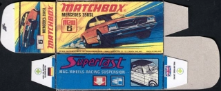 Replika Box - Matchbox Superfast - No.6 New Mercedes 350SL