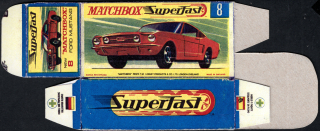 Replika Box - Matchbox Superfast - No.8 New Ford Mustang