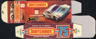 Replika Box - Matchbox Superfast - No.8 New De Tomaso Pantera