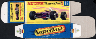 Replika Box - Matchbox Superfast - No.19 Lotus Racing Car