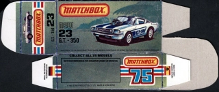 Replika Box - Matchbox Superfast - No.23 G.T. - 350