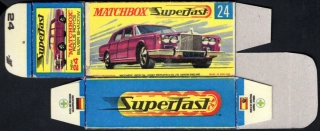 Replika Box - Matchbox Superfast - No.24 Rolls Royce Silver Shadow