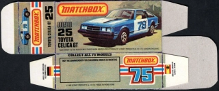 Replika Box - Matchbox Superfast - No.25 Toyota Celica GT