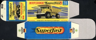Replika Box - Matchbox Superfast - No.28 Mack Dump Truck
