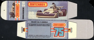 Replika Box - Matchbox Superfast - No.28 Formula Racing Car