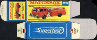 Replika Box - Matchbox Superfast - No.29 Fire Pumper Truck