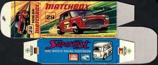 Replika Box - Matchbox Superfast - No.29 Racing Mini