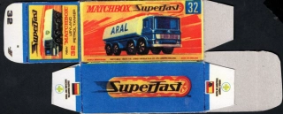 Replika Box - Matchbox Superfast - No.32 Leyland Petrol Tanker