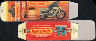 Replika Box - Matchbox Superfast - No.33 Police Motor Cyclist