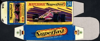 Replika Box - Matchbox Superfast - No.34 Formula 1 Racing Car