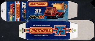 Replika Box - Matchbox Superfast - No.37 Skip Truck