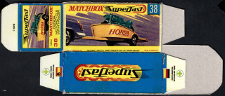 Replika Box - Matchbox Superfast - No.38 Honda Motorcycle With Trailer