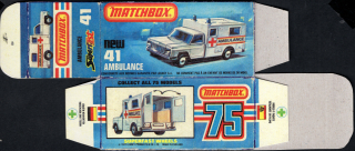 Replika Box - Matchbox Superfast - No.41 Ambulance