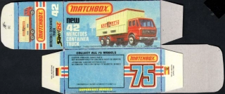 Replika Box - Matchbox Superfast - No.42 Mercedes Container Truck