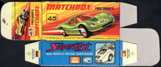 Replika Box - Matchbox Superfast - No.45 Ford Group 6