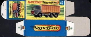 Replika Box - Matchbox Superfast - No.47 DAF Tipper Container Truck