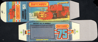 Replika Box - Matchbox Superfast - No.51 Combine Harvester