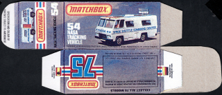 Replika Box - Matchbox Superfast - No.54 NASA Tracking Vehlicle
