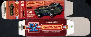 Replika Box - Matchbox Superfast - No.54 Personnel Carrier