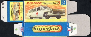 Replika Box - Matchbox Superfast - No.54 Cadilac Ambulance