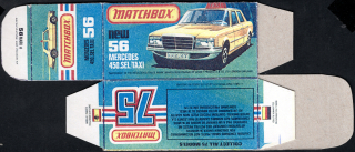 Replika Box - Matchbox Superfast - No.56 Mercedes 450.SEL/TAXI