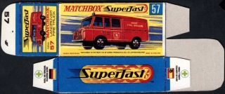 Replika Box - Matchbox Superfast - No.57 Landrover Fire Truck