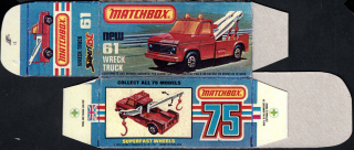 Replika Box - Matchbox Superfast - No.61 Wrecker Truck
