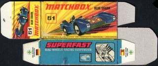 Replika Box - Matchbox Superfast - No.61 Blue Shark