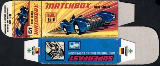 Replika Box - Matchbox Superfast - No.61 Blue Shark