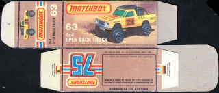 Replika Box - Matchbox Superfast - No.63 4x4 Open Back Truck