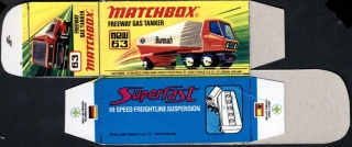 Replika Box - Matchbox Superfast - No.63 Freeway Gas Tanker