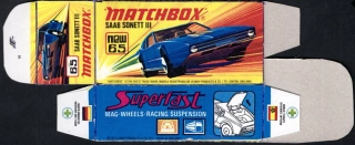 Replika Box - Matchbox Superfast - No.65 Saab Sonett III